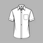 short-sleeved white button-up shirt image